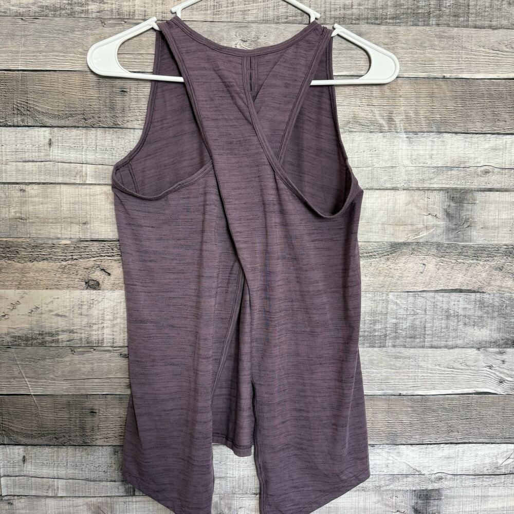 Athleta Essence Split Back Tie Tank Top Lightweight Stretch Purple Women’s Sz XS - Picture 2 of 7